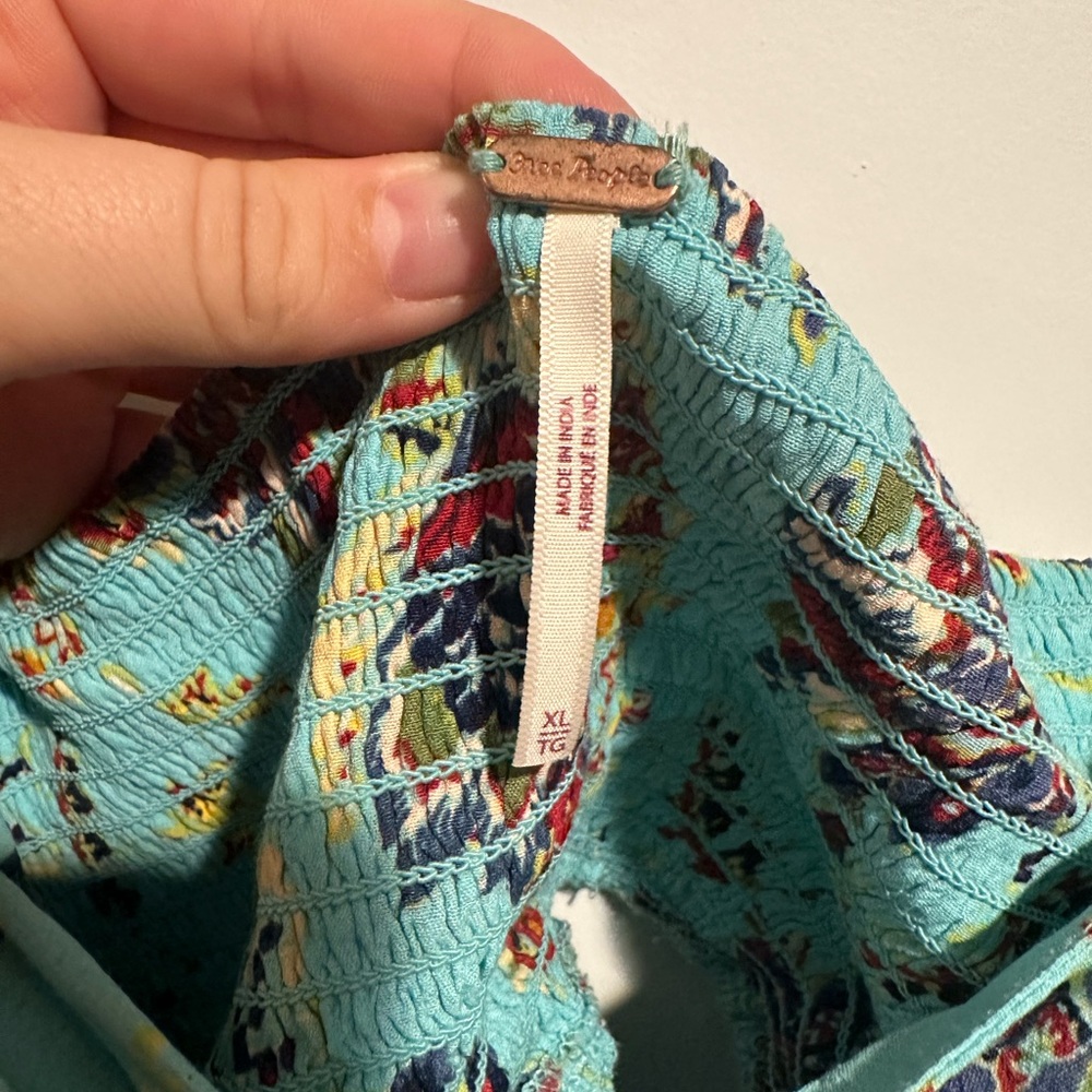 Free People Jumpsuit Aqua Bali Citrus Skies - Picture 5 of 10